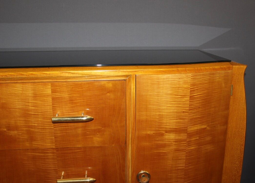 Art Deco period row in light wood circa 1930