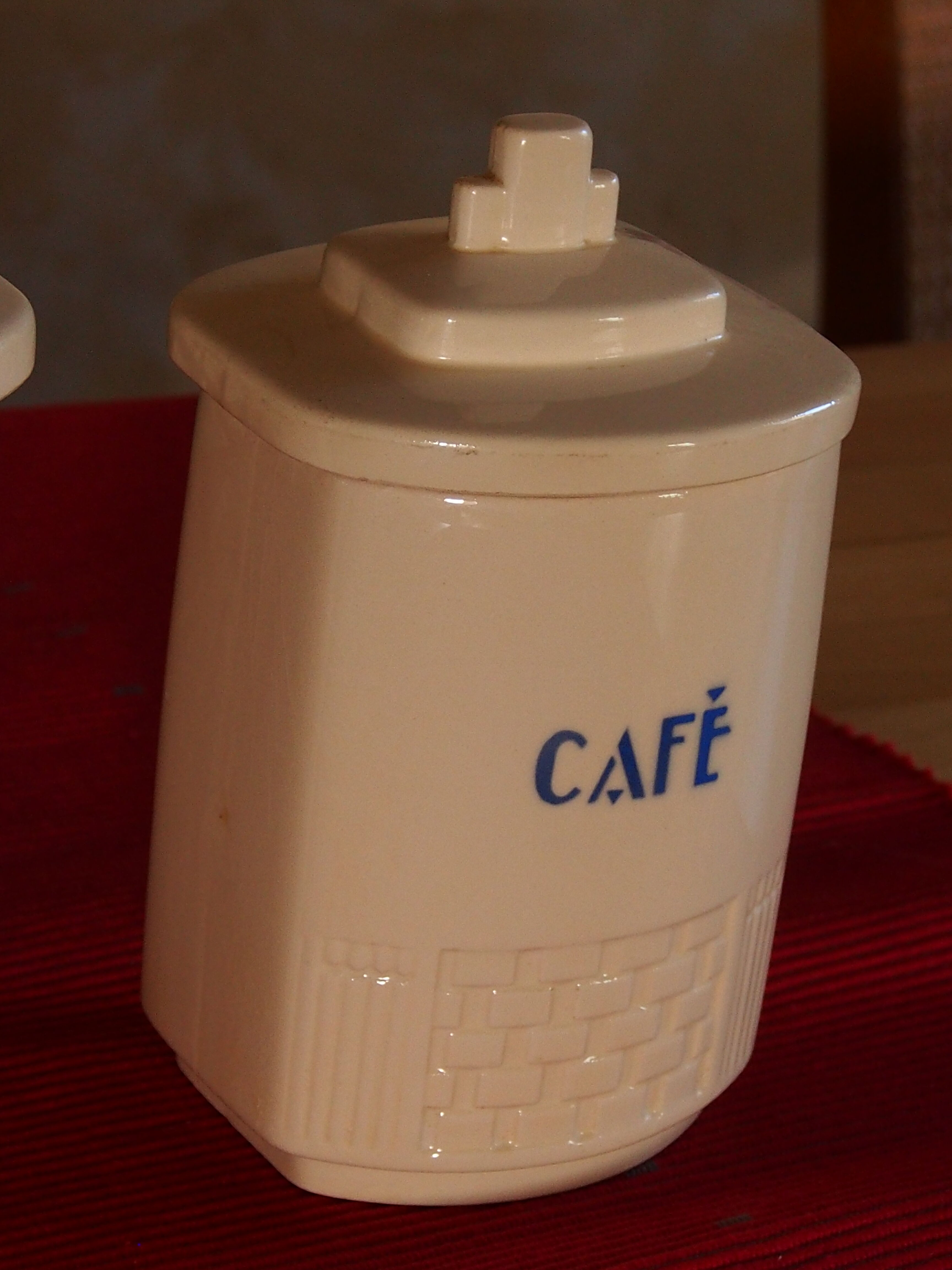 coffee pots and earthenware sugar