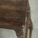 Antique English oak stool / joint stool from the 18th century