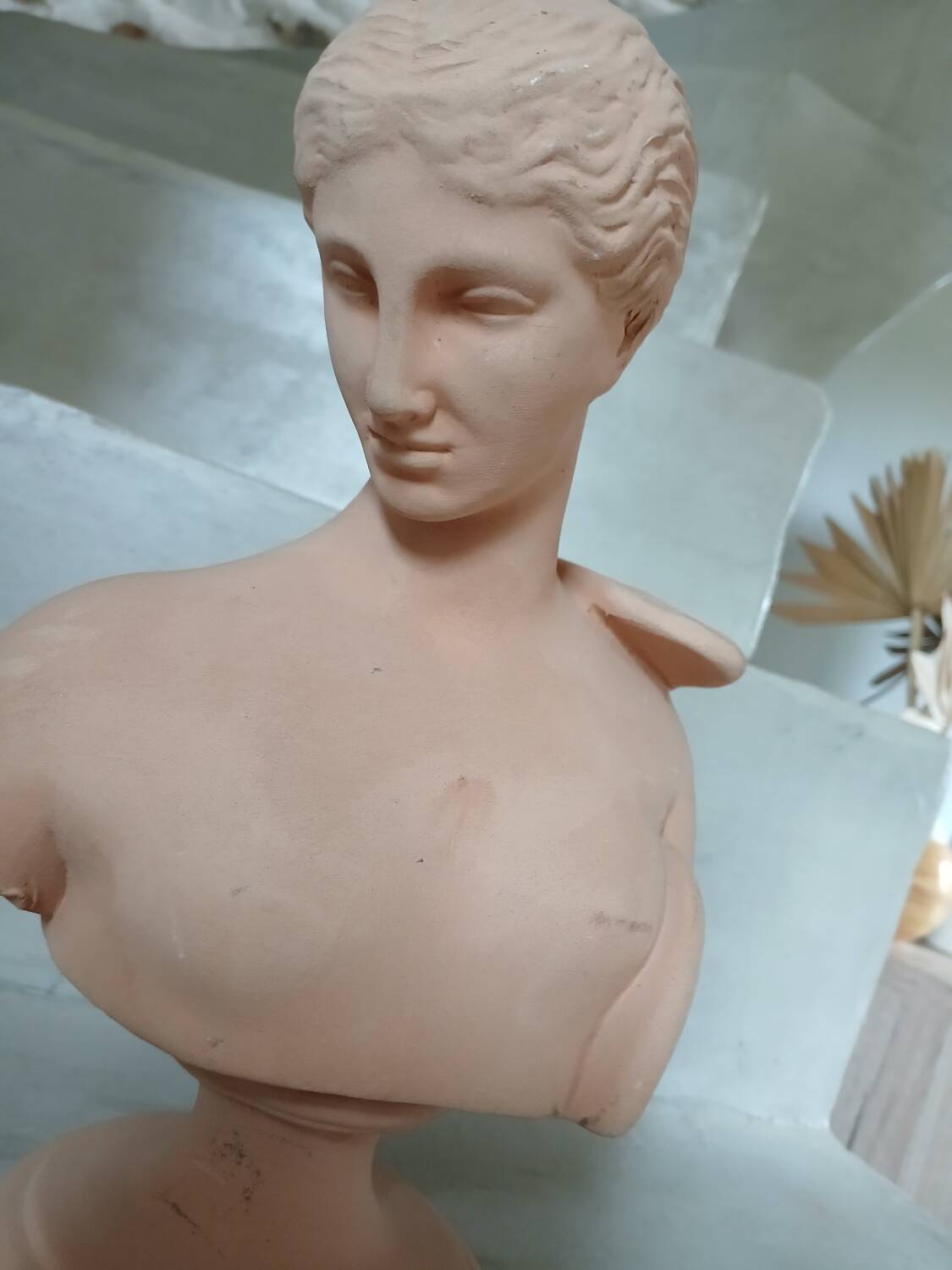 Terracotta bust of a woman