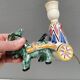 Unique "donkey" table lamp in ceramic with a harlequin pattern, Italy 1970s