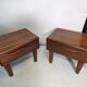 Pair of Scandinavian teak bedside tables from the 1960s.