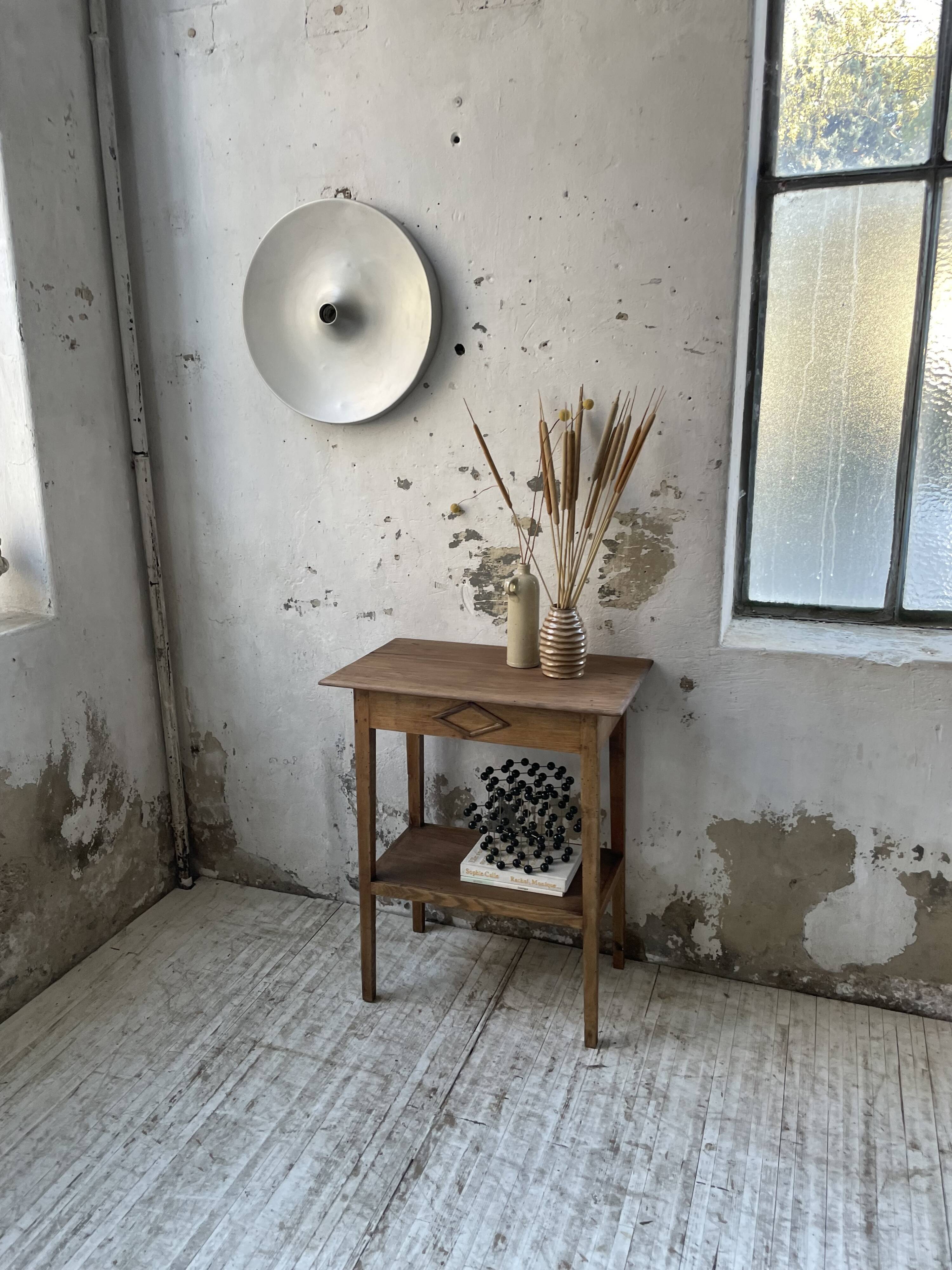 Oak spindle leg console table