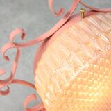 Mid-Century Intricate Italian Pink Wall Lamp, 1960s