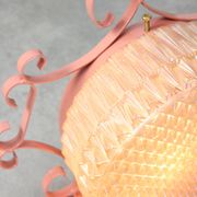 Mid-Century Intricate Italian Pink Wall Lamp, 1960s