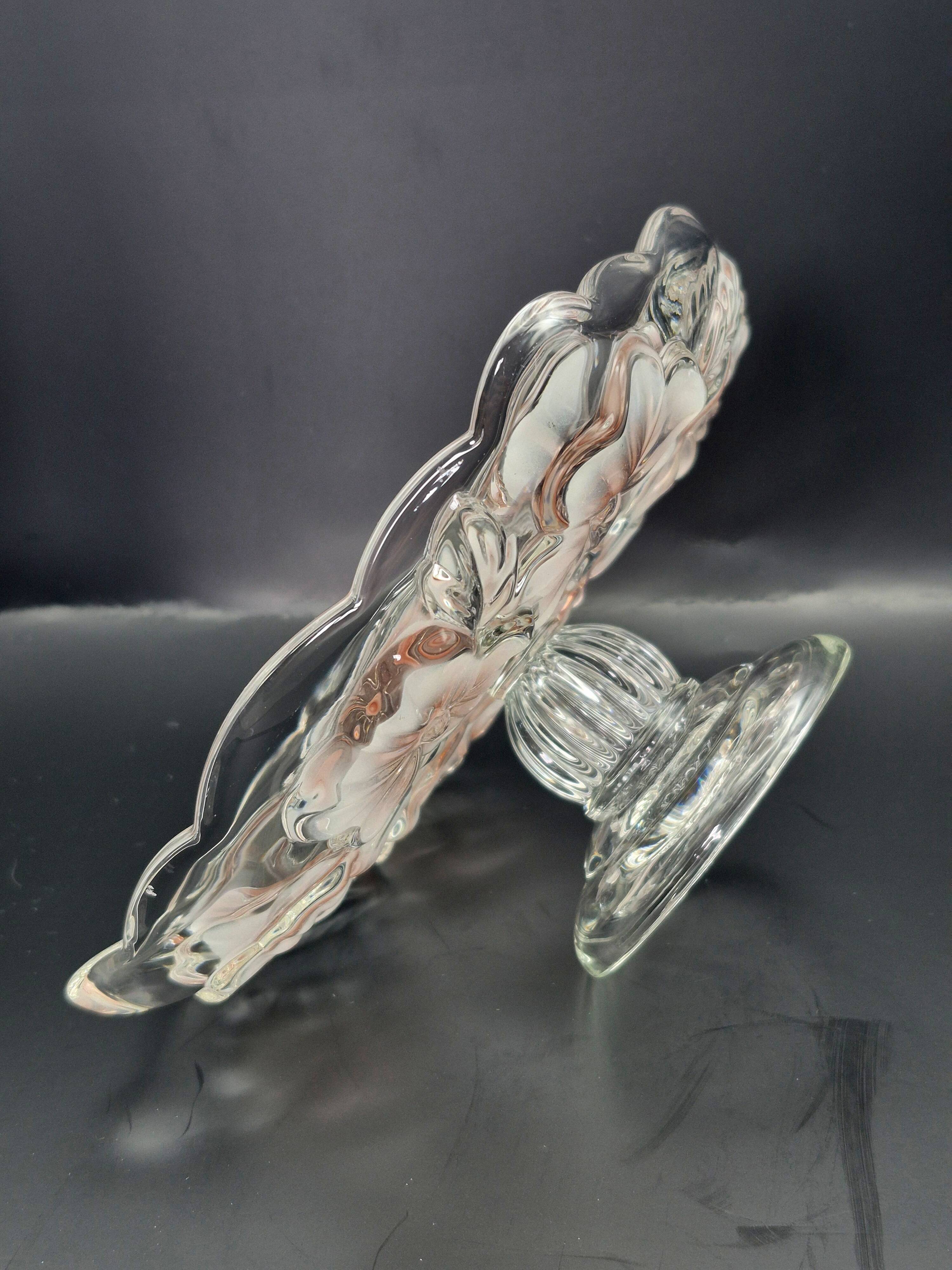 Vintage glass display stand "Pansy Bouquet Pink" — Studio Nova by Mikasa