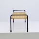 Carl Aubock side table, flower bench, iron, rattan, wicker, Austria, 1950s
