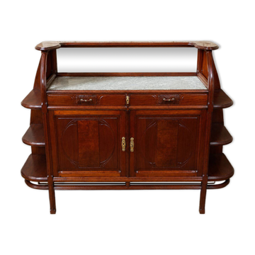 Important buffet desserte Art Nouveau – Mercier Frères Paris – Acajou
