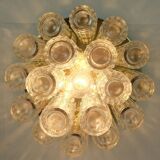 limburg mid century CEILING LIGHT ceiling fixture with 18 glass tubes