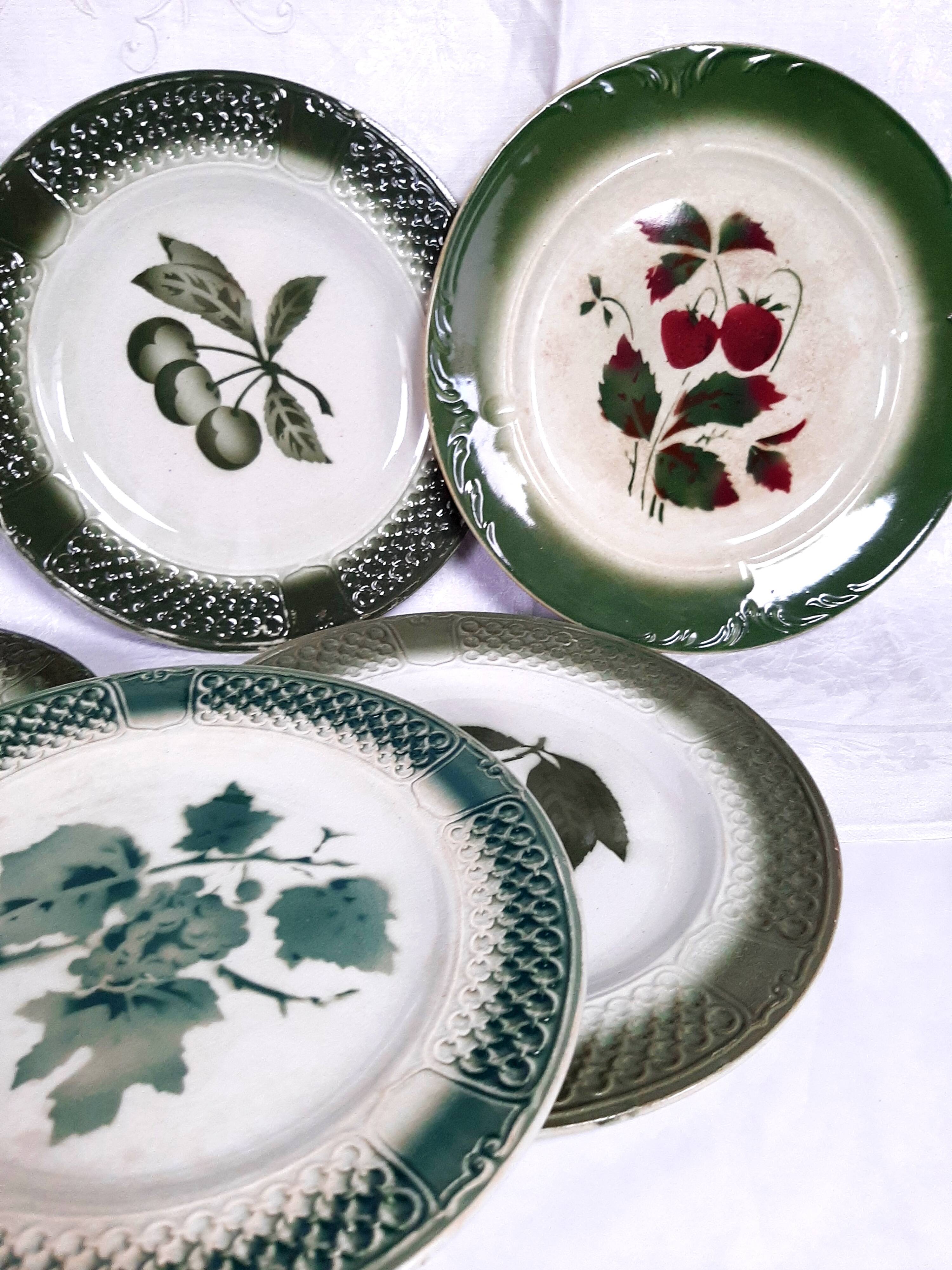 Antique plates from the Fenal Frères Pexonne factory.