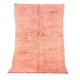 Tapis marocain vintage couleur pêche 162 x 249 cm - Tapis berbère fait main - Tapis en laine