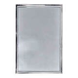 Vintage rectangular mirror Deknudt – polished aluminium frame – Belgium 1970s