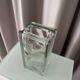 Vintage Rectangular Glass Brick Vase – Minimalist Modern Design (ca. 1980s–