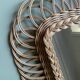 Miroir rotin vintage H72 X L48