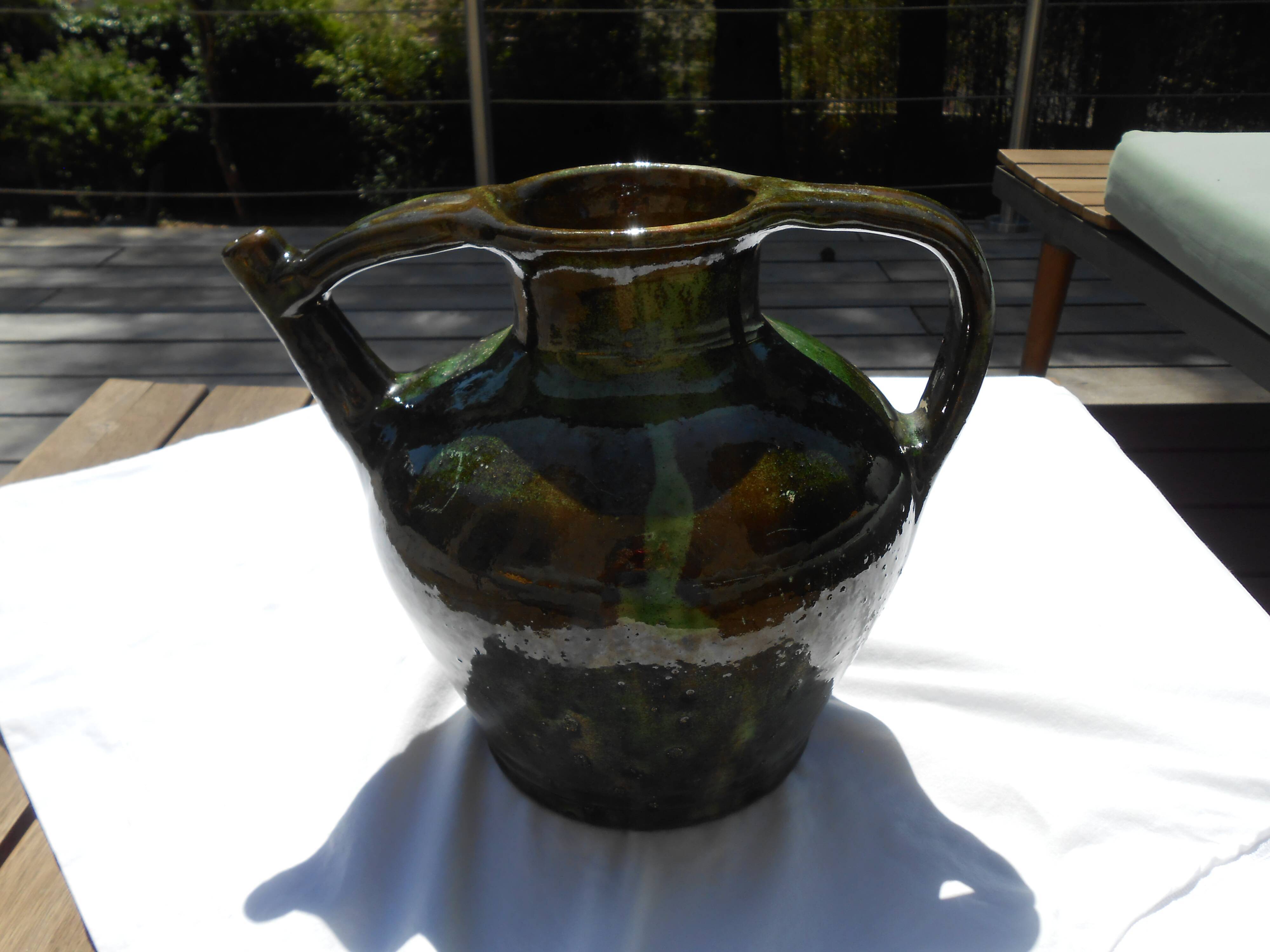 Glazed stoneware jar