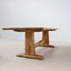 Solid oak dining table - 20th century French design