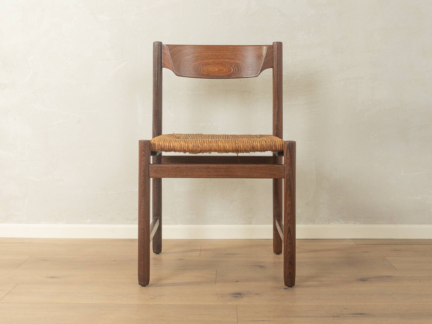 Dining chairs from the 1970s with original seagrass weave (set of 2)