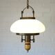 Vintage Lantern Pendant Light | Mid Century Opaline Glass Chandelier