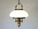 Vintage Lantern Pendant Light | Mid Century Opaline Glass Chandelier