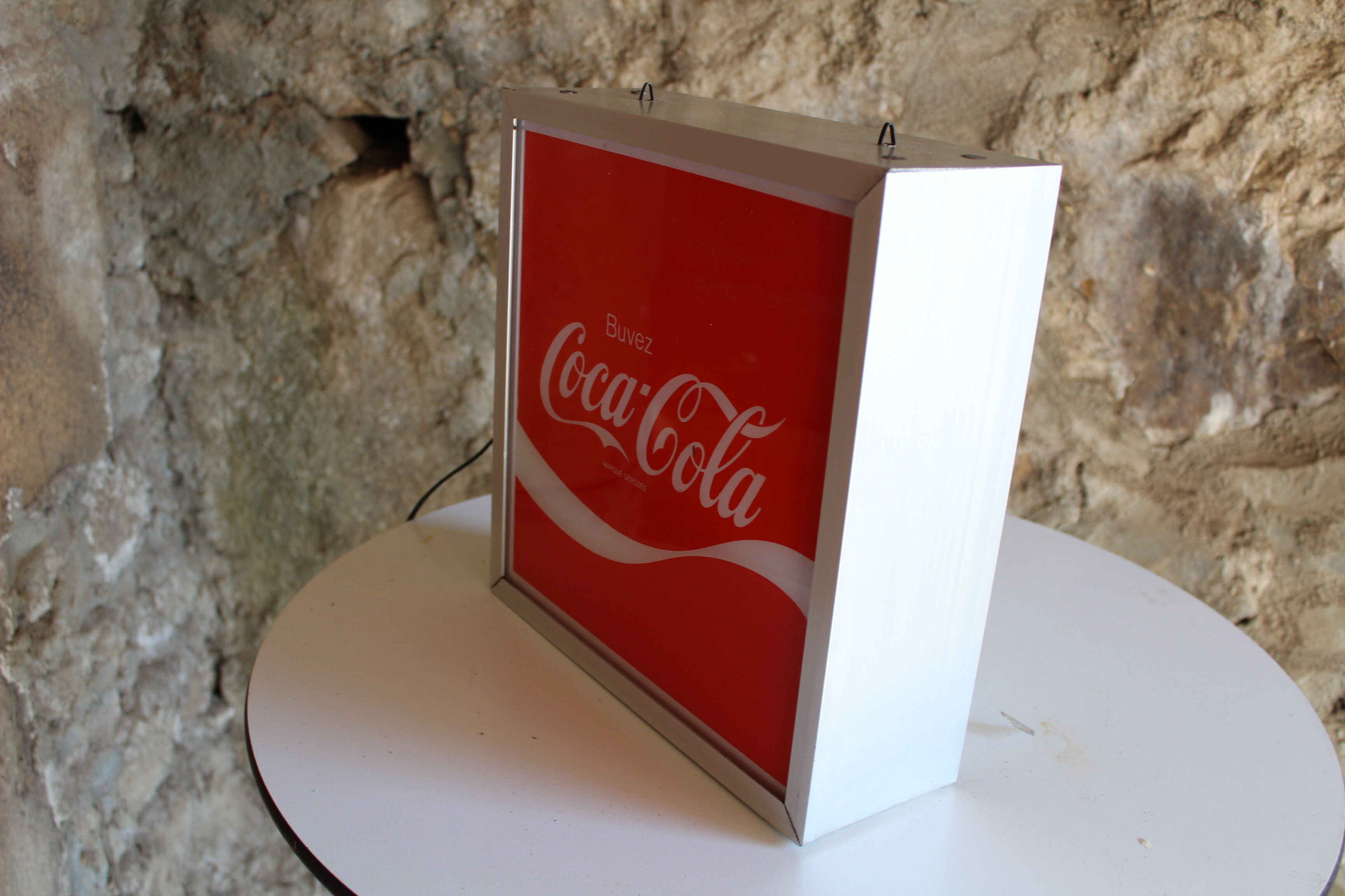 Illuminated Coca Cola bar sign