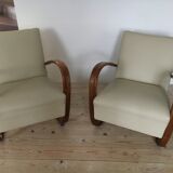 Pair of armchairs of Jindrich Halabala 1940-1950