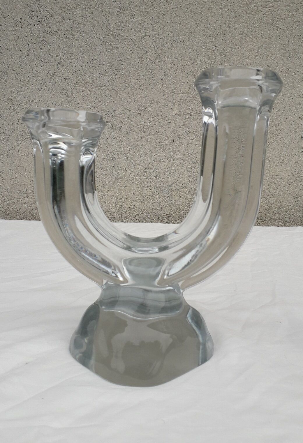Paire de bougeoirs cristal