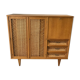 Furniture with wooden secretary and rattan