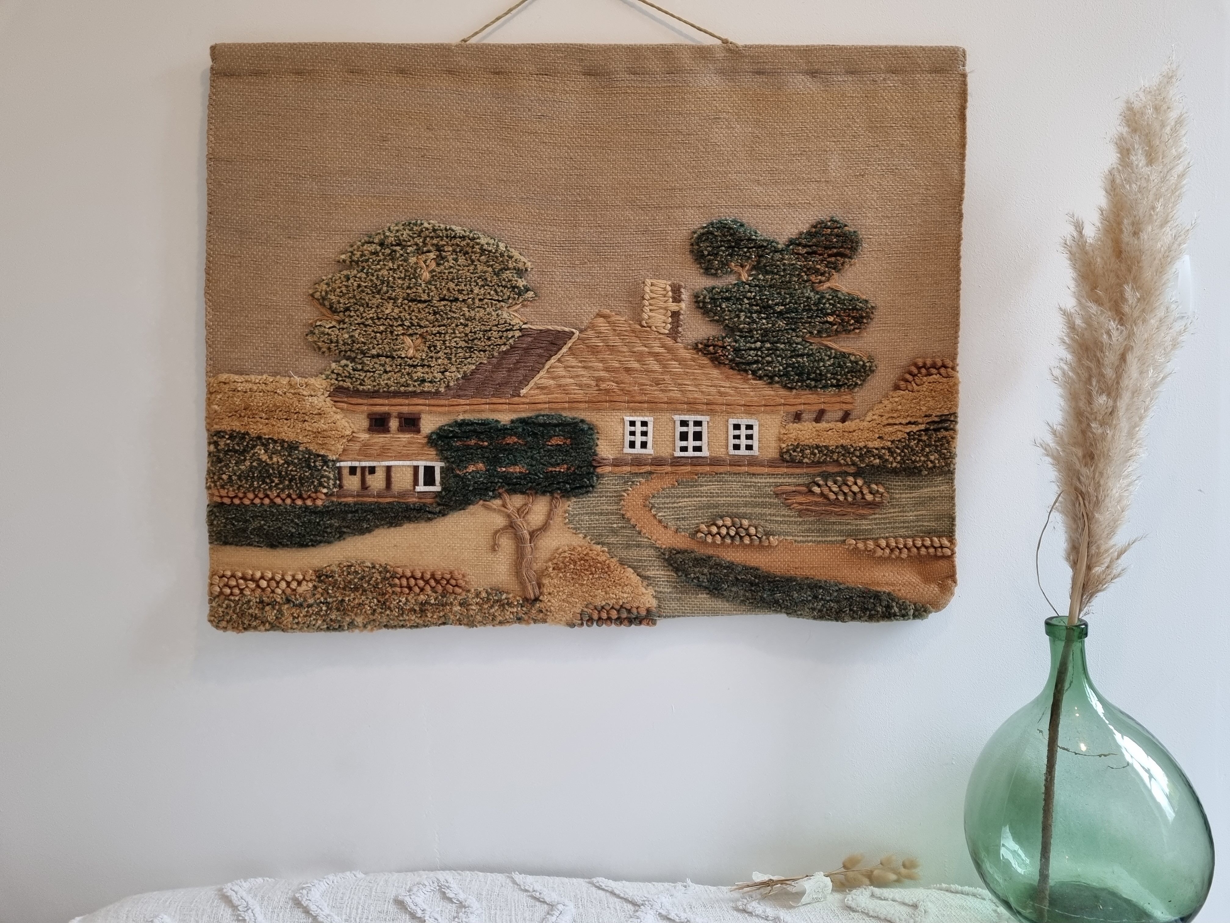 Weaving Vintage wool wall tapestry