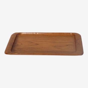 Plateau vintage scandinave en teck 1960