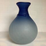 Murano style cobalt blue vase