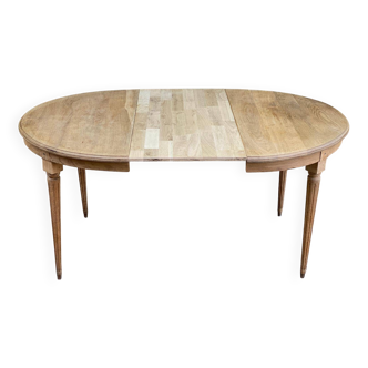 Art Deco Oval Extendable Round Dining Table Renovated in Solid Oak 160c