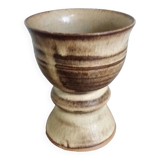 Chalice cup candle holder in stoneware