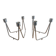 Pair of candlesticks Neptune collection new shapes Christofle 1959