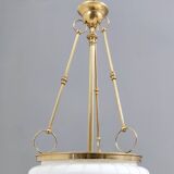 Murano Glass and Brass Ceiling Light in Neoclassical Style, Italy