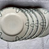 6 Saint Amand Dessert Plates Nouvelles Usines Céramiques du Nord