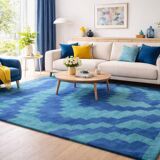 TISCA rug "LEON" in hand-tufted wool – Design by Ulrike Sarvari, France 1990s