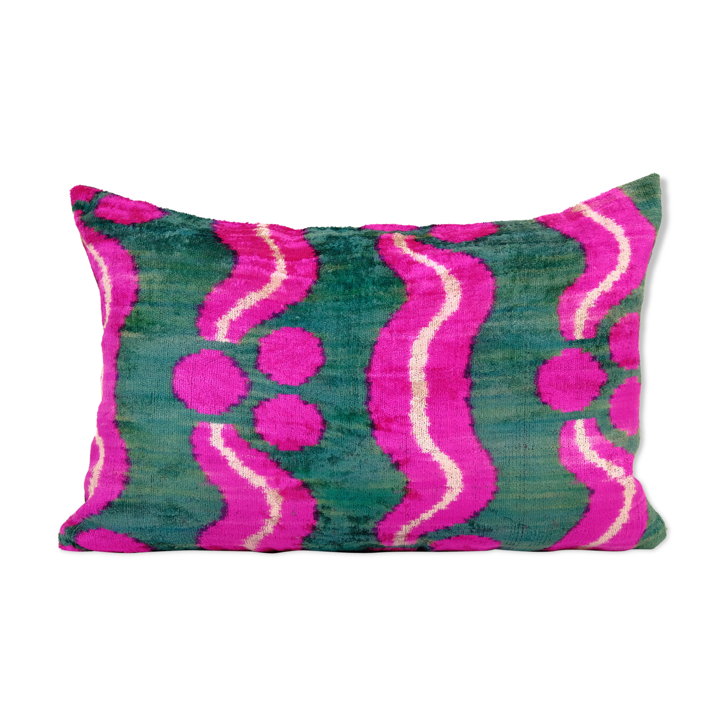 Ikat velvet pillow cover