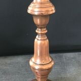 Chandelier bougeoir ancien en cuivre 28,5 cm