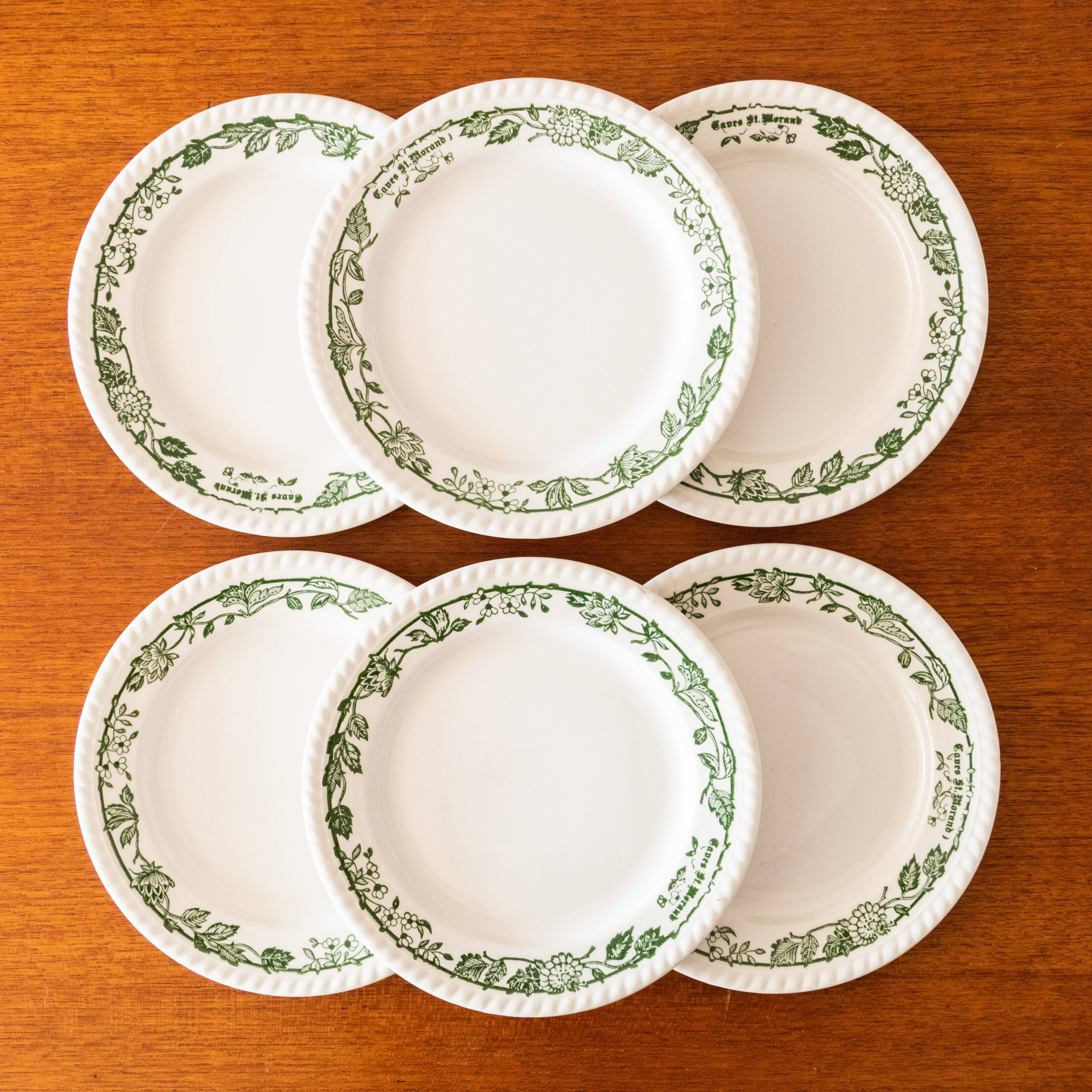 6 plates with starter or dessert Caves St Morand