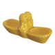 Saleron in yellow earthenware birds Saint Clement style