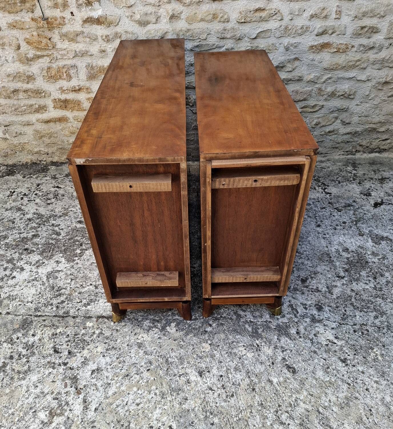 Mahogany glass sideboard, 1950