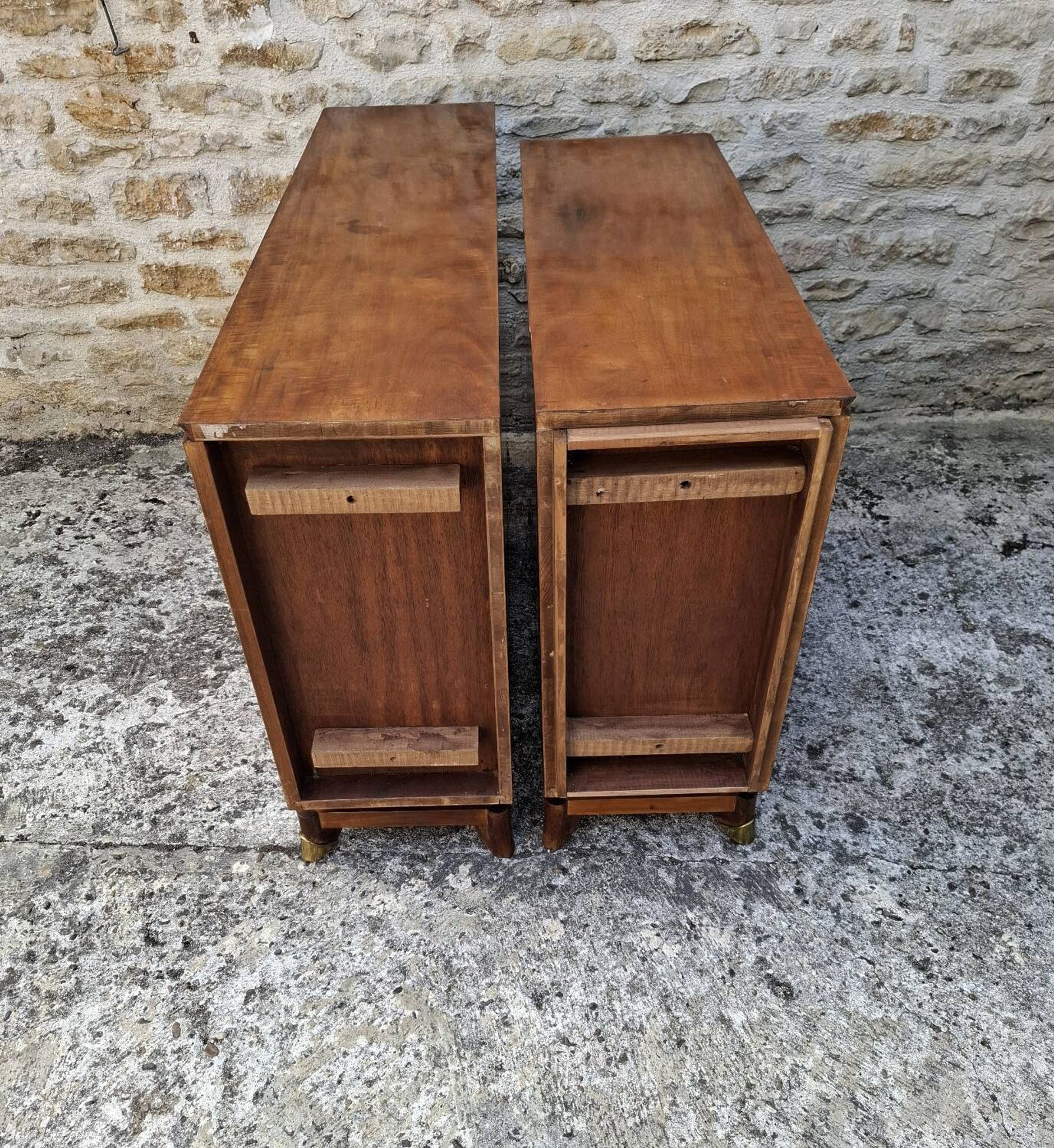 Mahogany glass sideboard, 1950