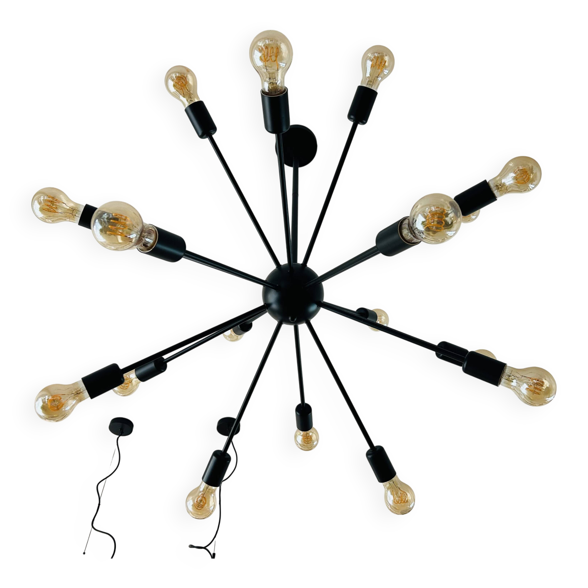 Black Lustre Vintage, 20 lights, ceiling light