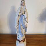 Religious Statuette of the Virgin Mary in Biscuit Porcelain