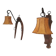 Ox harnass wall lamps / farm house / rustic