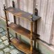 Louis Philippe vintage wall shelf made of solid wood from the 19th century.