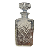 Rectangular carafe in cut glass, Bohemian crystal style