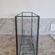 Showcase, antique table display in iron and glass