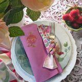 6 Serviettes “Cosmos du jardin”