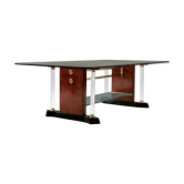 Table basse laiton et verre, 1970s